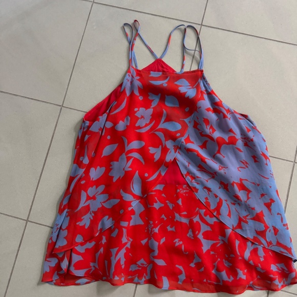 Maeve by Anthropologie St. Lucia top-size medium-red/slate blue - Picture 5 of 5